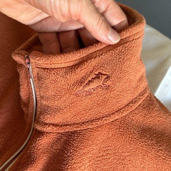 Horny Toad Womens Fleece Full Zip Vest Size M Orange Mock Neck Pockets Outdoors - Picture 8 of 12